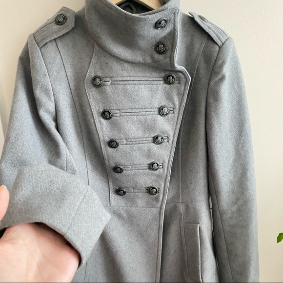 VERO MODA Gray Ranya Wool Double Breasted Jacket - Picture 2 of 8